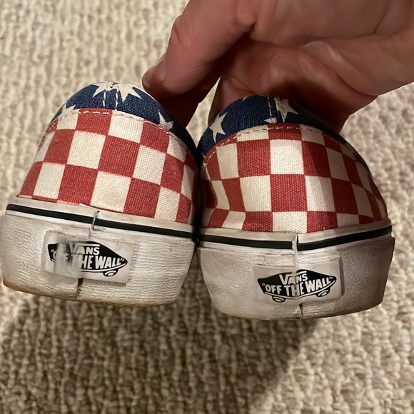 Vans Stars and Stripes lace up shoes men Size 6 women size 7.5 - Picture 2 of 4